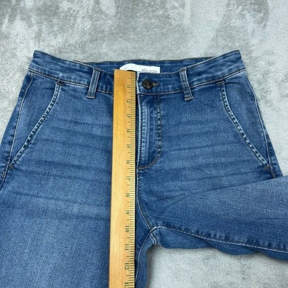 Ella Moss Womens Wide Leg Denim Jeans Size 4 Medium Blue d0133 - Picture 4 of 9